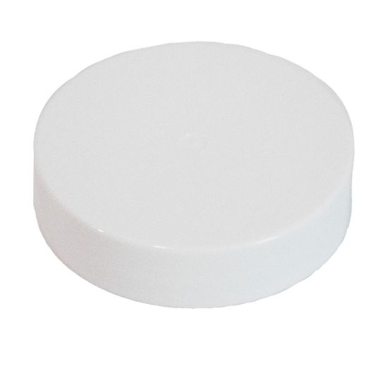 Picture of 45 mm 45-400 White PP Plastic Smooth Top Cap, Smooth Sides with F217 Liner