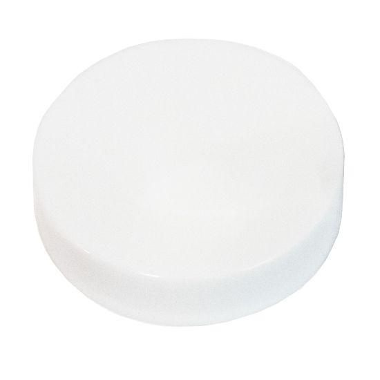 Picture of 43mm 43-400 White PP Plastic Smooth Top Cap, Smooth Sides with F217 Liner