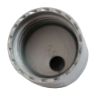 Picture of 28mm 28-410 Silver PP Plastic Domed Gloss Disc Top, No Liner, .330 Orifice