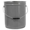 Picture of 5 Gallon Gray Steel Straight Sided Pail, Single Bead, Rust Inhibited Lining, w/ Lug Cover, Flow in Gasket