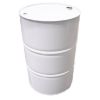 Picture of 55 Gallon White Tight Head Steel Drum, Phenolic Lining, 2 & 3/4" Fittings, EPDM Gasket, UN Rated