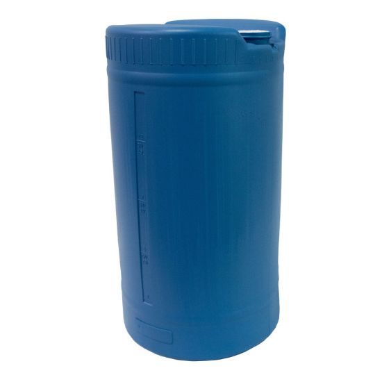 Picture of 15 Gallon Blue Plastic Tight Head Drum, 2" x 2" Tri-Sure Fittings, EPDM Gasket, UN Rated