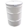 Picture of 55 Gallon White Steel Open Head Drum, Red Phenolic Lining, White Cover, Low-Density Gasket, 2" & 3/4" Fitting, Poly Irregular Gasket, Bolt Ring, UN Rated