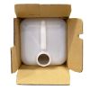 Picture of 5 Gallon Natural HDPE Plastic Hedpak Pail, 70mm Opening Cap, w/ Assembled Kraft Carton, UN Rated