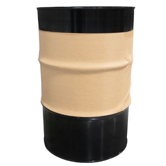 Picture of 55 Gallon Black Steel Tight Head Drum, -2 Coat Green Phenolic, Black Cover, 2" & 3/4" Rieke, EPDM Gasket, UN Rated
