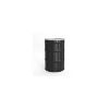 Picture of 55 Gallon Black Steel Open Head Drum, White Cover, Light Buff Epoxy Lining, 2" & 3/4 Nylon Fitting, Irradiated Gasket, UN Rated