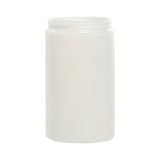 Picture of 32 oz Natural HDPE Wide Mouth Straight Sided Jar, 89mm 89-400, 62 Gram