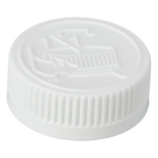 Picture of 38mm 38-400 White PP Plastic Child Resistant Cap w/ Pharm-Seal V®  Liner