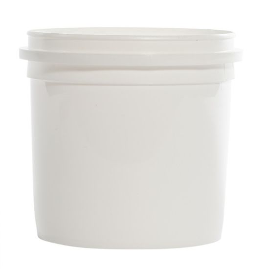 Picture of 64 oz White HDPE Plastic Pry Off Tub