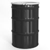 Picture of 55 Gallon Black Steel Open Head Drum, Buff Phenolic Lining, w/ White Cover, EPDM Gasket 2"&3/4", Bolt Ring, UN Rating
