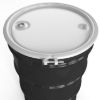 Picture of 55 Gallon Black Steel Open Head Drum, Buff Phenolic Lining, w/ White Cover, EPDM Gasket 2"&3/4", Bolt Ring, UN Rating