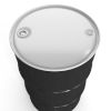 Picture of 55 Gallon Black Steel Tight Head Drum, White Cover, 2" & 3/4" Tri-Sure Fitting, 2" Rieke on the Side, 2-Coat Lining Buff Epoxy Phenolic Lining