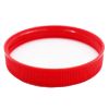 Picture of 58mm 58-400 Red PP Plastic Matte Top, Ribbed Sides Cap with F217 Liner