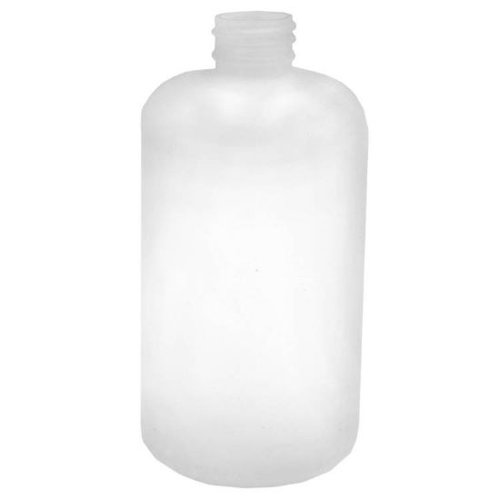 Picture of 16 oz Natural HDPE Plastic Boston Round Bottle, 28mm 28-410, 33 Gram