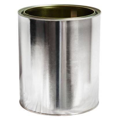 Picture of 1 Gallon Round Metal Paint Can, Gold Lined, No Ears or Bail, 610 x 711 w/VPPA Stripe