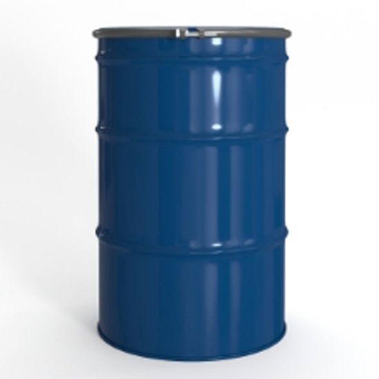 Picture of 30 Gallon Blue Steel Open Head Drum, Buff Phenolic Lined, 2" & 3/4" Nylon Fitting, UN Rated