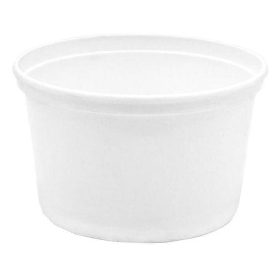 Picture of 16 oz White PP Plastic Tub
