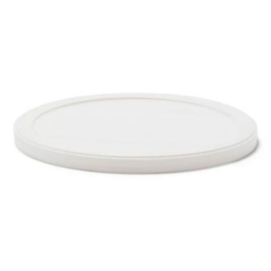 Picture of 8-32 oz White PP Plastic Snap-On Tub Round Cover