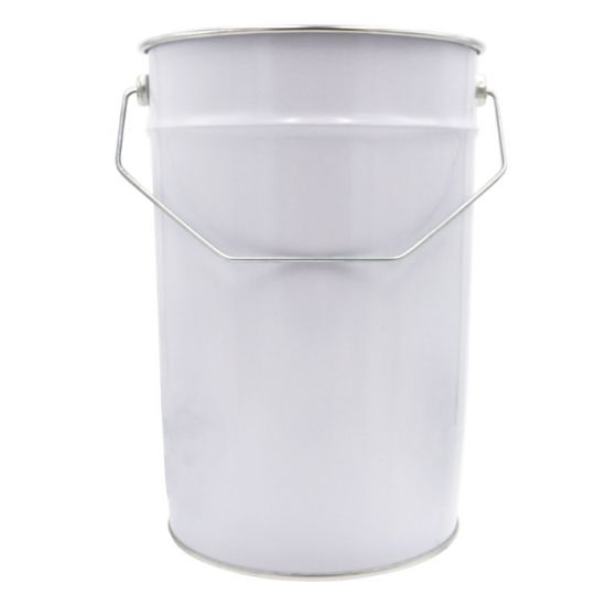 Picture of 8 Liter White Tin Plate Open Head Pail, Unlined, UN Rated