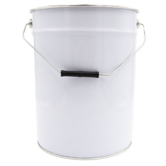 Picture of 20 Liter White Tin Plate Open Head Pail, Unlined, UN Rated