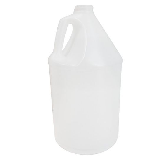 Picture of 128 oz Natural HDPE 25% PCR Plastic Industrial Round Bottle, 38mm 38-400, 120 Gram
