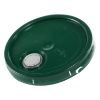 Picture of Green HDPE Tear Tab Cover w/ Rieke Flex Spout for 3.5 - 6 Gallon Pails