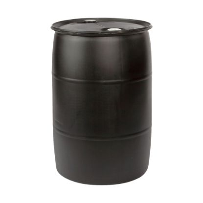Picture of 55 Gallon Black HDPE Plastic Tight Head Drum w/2" Buttress & 2" NPS, UN Rated