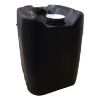 Picture of 5 Gallon Black HDPE Plastic Square Tight Head Pail, 70mm Tamper Evident, 21 Closed Vent Plug, w/ Integrated Handle, 6 TPI, w/ Dust Cap