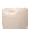 Picture of 5 Gallon Natural HDPE Plastic Rectangle Tight Head Pail, 6 TPI, 70 mm TE Fittings, Vent, Integrated Handle, Dust Cap, UN Rated