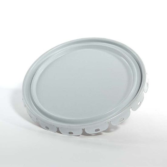 Picture of 2.5-7 Gallon White Steel Lug Cover, Rust Inhibited, 24 Gauge