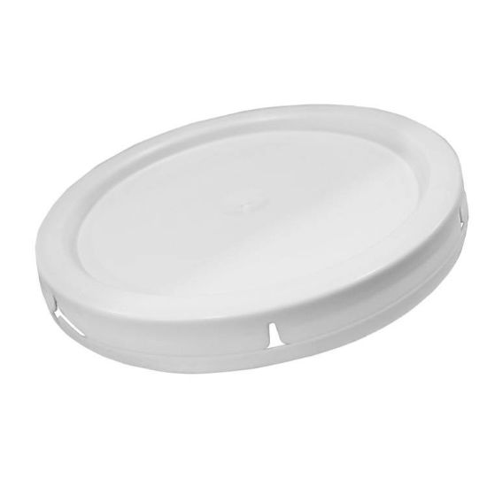 Picture of 1 Gallon White HDPE Plastic Tear Tab Pail Cover