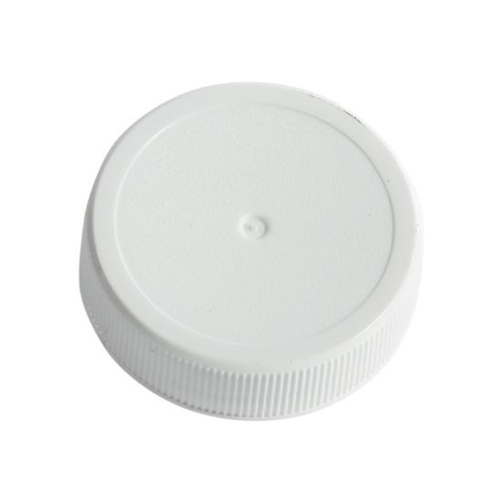 Picture of 38mm 38-400 White PP Matte Top, Ribbed Sides Cap w/ SurSeal Foam Liner