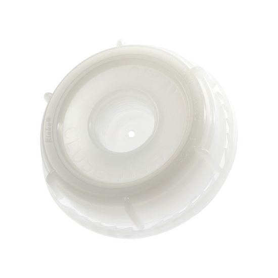 Picture of 70 mm 6TPI Natural HDPE Plastic Tamper Evident Screw Cap with 3/4" Knockout (EPDM Gasket)