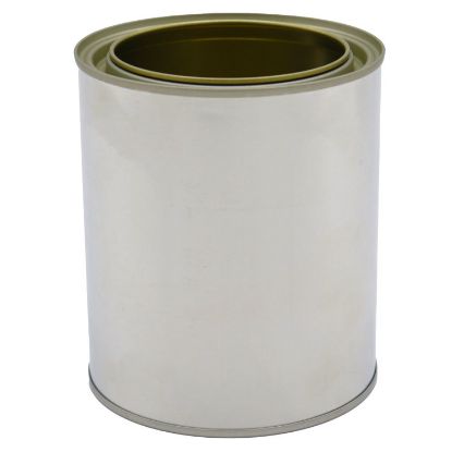 Picture of 1 Quart Round Paint 404 x 414 Can, Gold Lined, w/ Plug