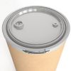 Picture of 55 Gallon Kraft Liquid-Pak Fiber Open Head Drum, 5 mil PE Liner, Gray Plastic Cover, Natural/White Bung & Vent, Lever Lock