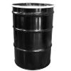 Picture of 55-Gallon Black Open Head Steel Reconditioned Drum, Any Lining, Black Cover, 2"& 3/4" Fitting, Bolt Ring, UN Rated