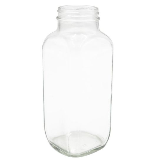 Picture of 16 oz Flint Glass Wide Mouth French Square Bottle, 48mm 48-400