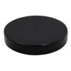 Picture of 70mm 70-400 Black PP Plastic Smooth Top, Smooth Sides Cap w/ F217 Liner