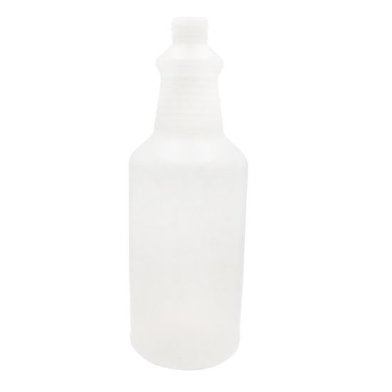 Picture of 32 oz Natural HDPE Plastic Ring Neck Decanter Bottle, 38-410, 51 Gram, Fluorinated Level 1