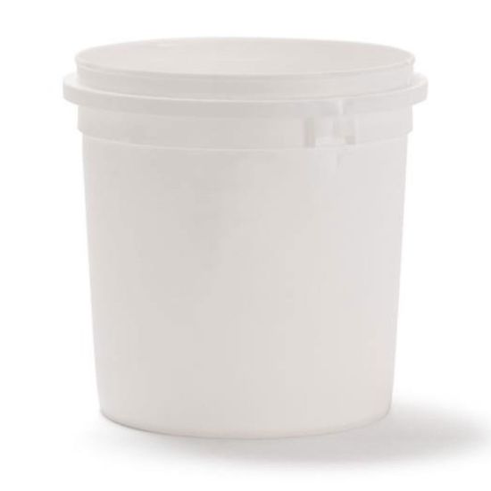 Picture of 1 Gallon Natural HDPE Plastic Pry-Off Tub