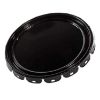 Picture of 2.5-7 Gallon Black Steel Pail Lug Cover, Red Phenolic Lining, No Fitting, Flow in Gasket, 24 Gauge, UN Rated