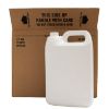 Picture of 128 oz (1-Gallon) White HDPE, 26% PCR, F-Style Bottle, 140 Gram, 38-400 Tamper Evident, 4x1, Kraft Box