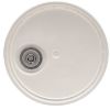 Picture of 3.5-6 Gallon White HDPE Plastic Pail Cover, Rieke Fitting, EPDM Gasket, UN Rated