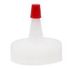 Picture of 38mm 38-400 Natural LDPE Plastic Yorker Cap, No Hole, w/ Red Regular Tip
