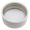 Picture of 1 1/4" Alpha White Plastic Overcap w/ Metal Innercap Child Resistant Cap, .060 Tri Foil, w/ F217 Liner