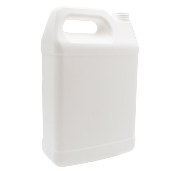 Picture of 128 oz White HDPE Plastic F-Style Bottle, 38mm 38-400, 140 Gram