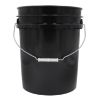 Picture of 5 Gallon HDPE Plastic Regrind Open Head Pail, w/ Gold CWL, 90 mil, Metal Bail