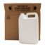 Picture of 128 oz (1-Gallon) White HDPE, 26% PCR, F-Style Bottle, 140 Gram, 38-400 Tamper Evident, 4x1, Kraft Box