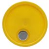 Picture of 3.5-6 Gallon Dark Yellow HDPE Plastic Pail Tear Tab Cover, Rieke Spout