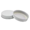 Picture of 70G-450 White Metal Screw Cap, w/out Button, Plastisol Liner